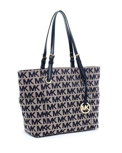 michael kors black logotote|Michael Kors tote bag.